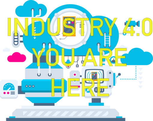 a conceptual graphic representing industry 4.0