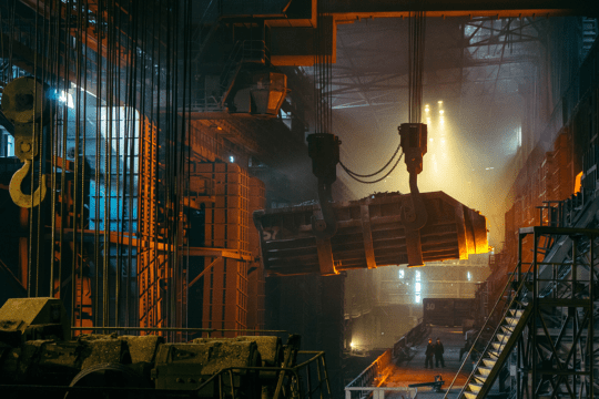 an image of a steelmill as pat of the mach 2019 news and updates from encompass solutions 2019 manufacturing trends