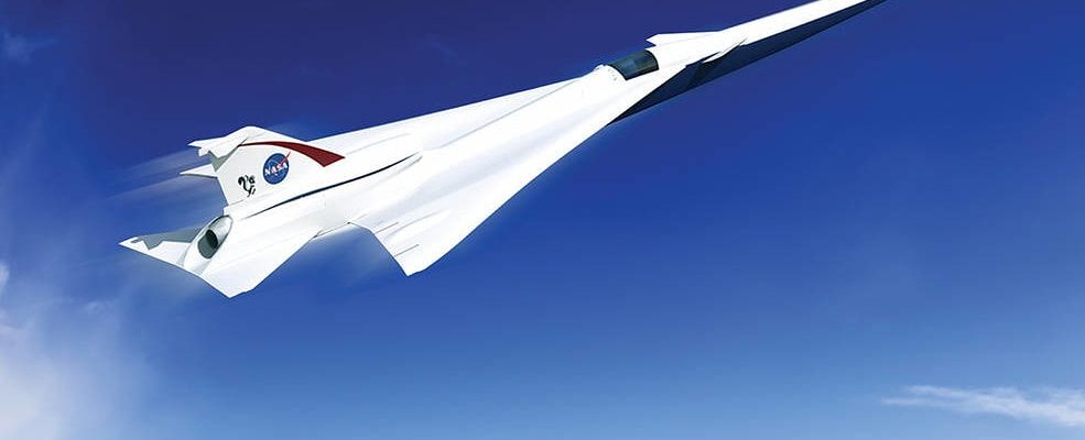 an image of a supersonic jet as part of the nasa 2019 advanced manufacturing technologies
