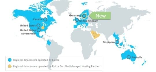 an image of epicor erp cloud 10.2.600 new epicor erp cloud data center in Germany