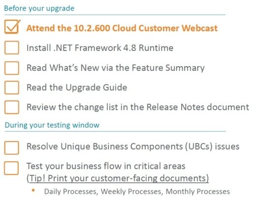 epicor erp cloud 10.2.600 update checklist