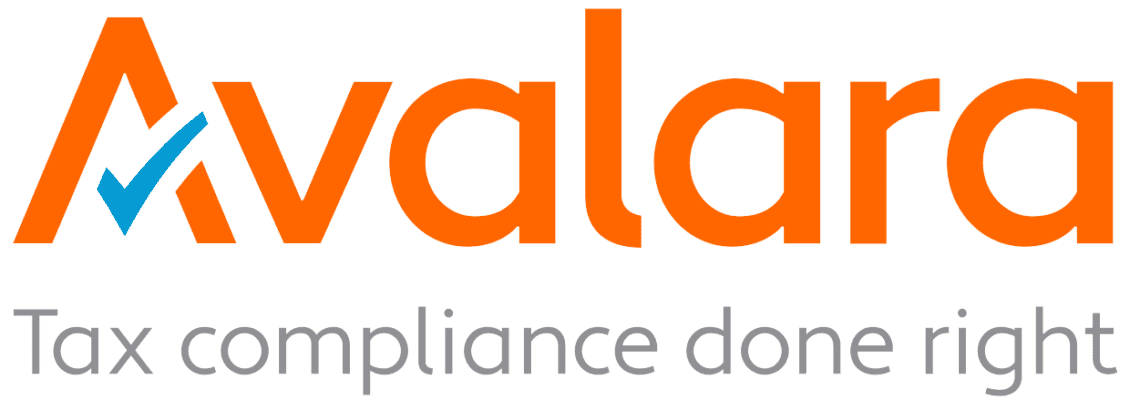 a logo image of Avalara, tax experts and providers of the free sales tax risk assessment tool