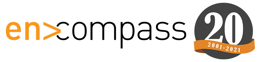 An image of the Encompass Solutions 20th anniversary logo