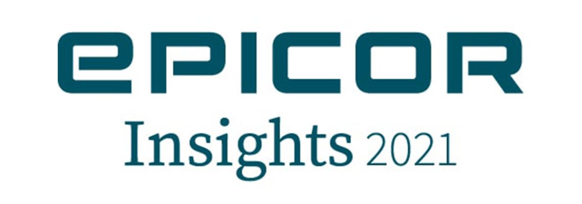 An image of the epicor logo in relation to the Epicor Insights 2021 event.